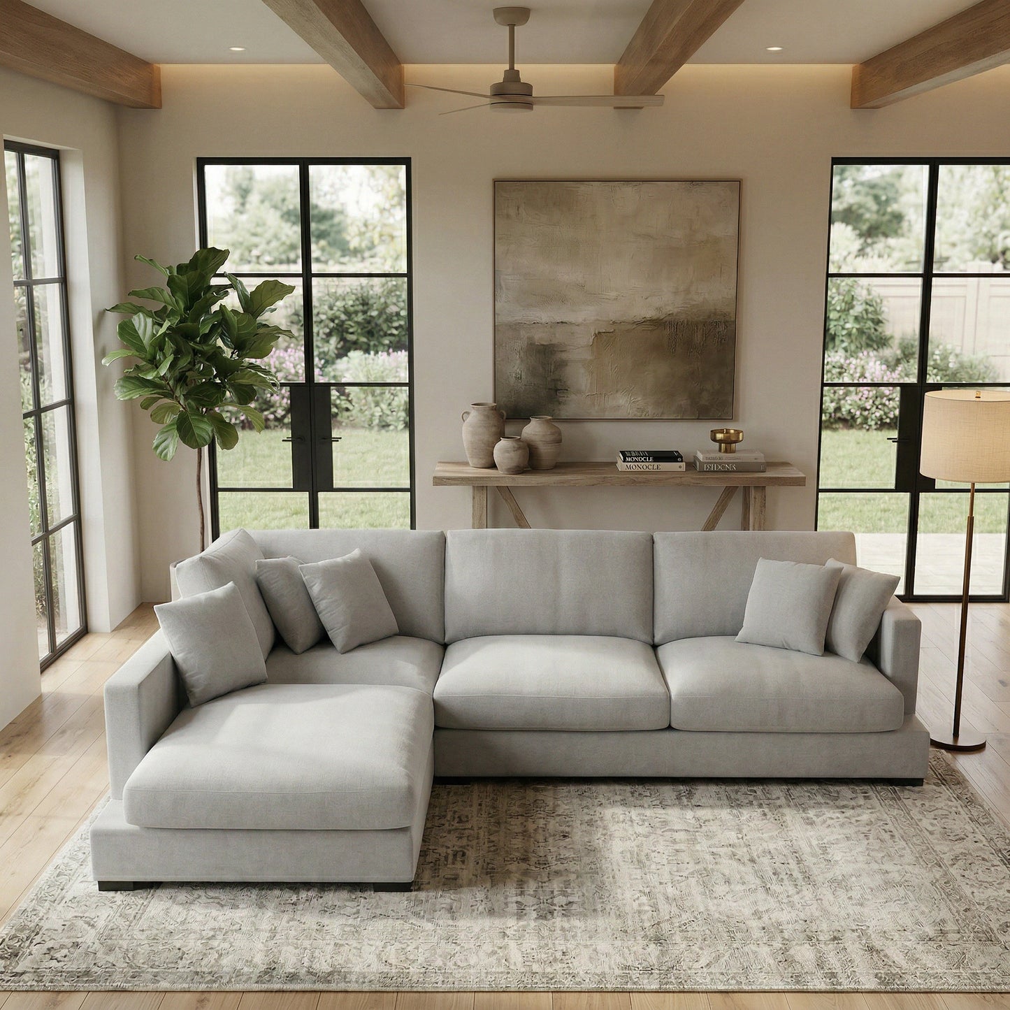 Karma 3 Seater Goose Feather Sofa with Chaise