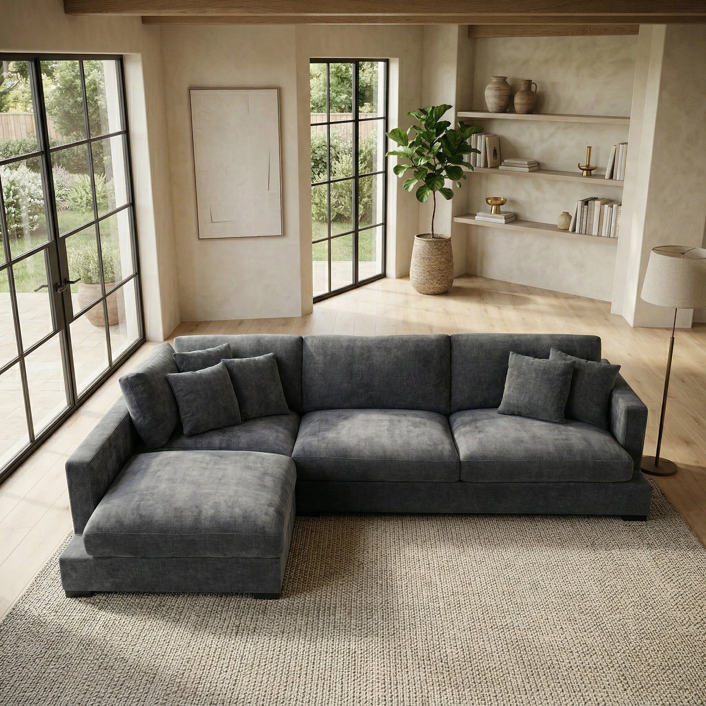 Karma 3 Seater Goose Feather Sofa with Chaise