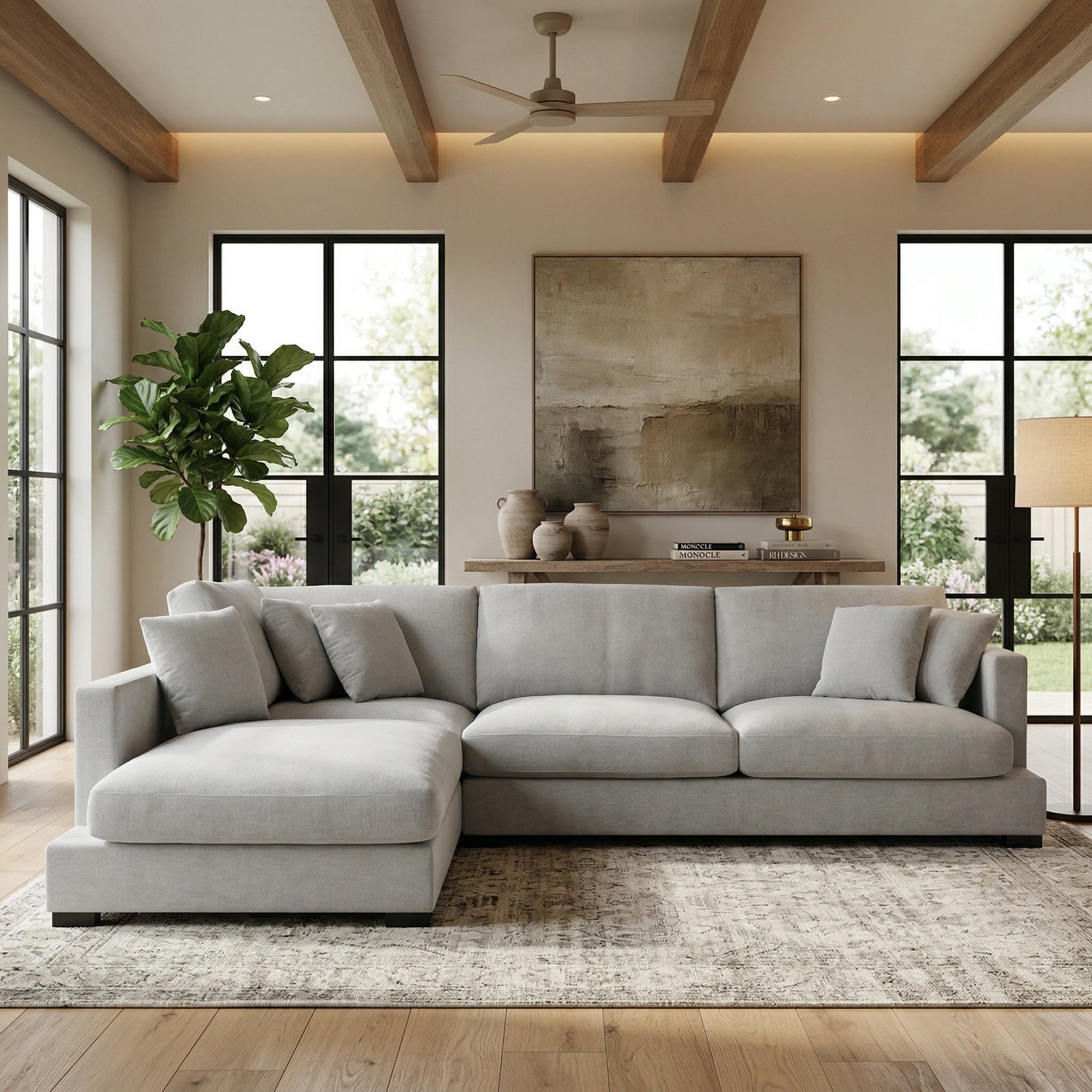 Karma 3 Seater Goose Feather Sofa with Chaise