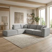 Kelly 4 Seater Modular Corner Lounge Suite with Ottoman