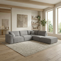 Kelly 4 Seater Modular Corner Lounge Suite with Ottoman