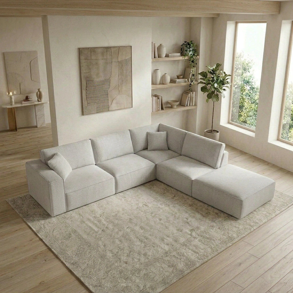 Kelly 4 Seater Modular Corner Lounge Suite with Ottoman