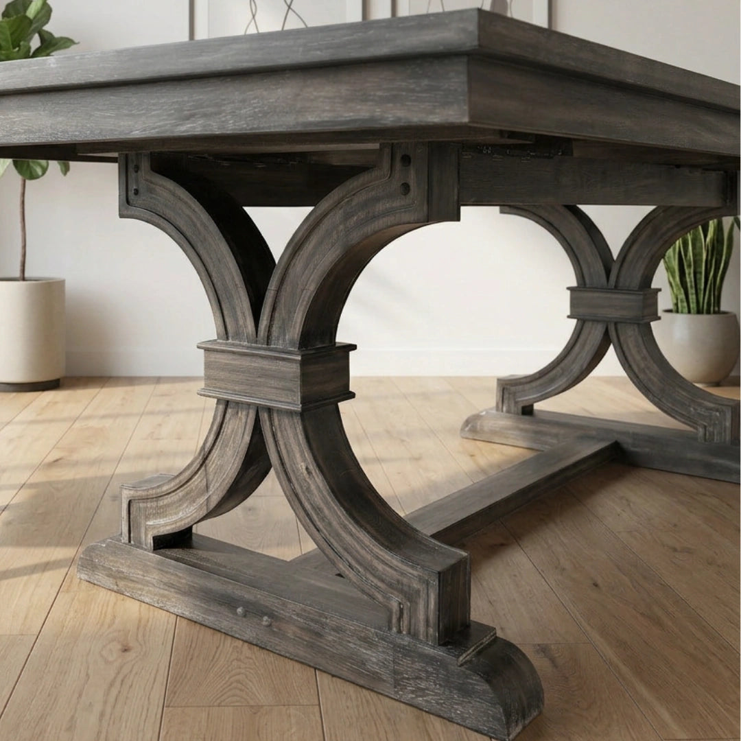 Lockwood Pedestal Leg Provincial Style Dining Table