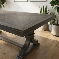 Lockwood Pedestal Leg Provincial Style Dining Table