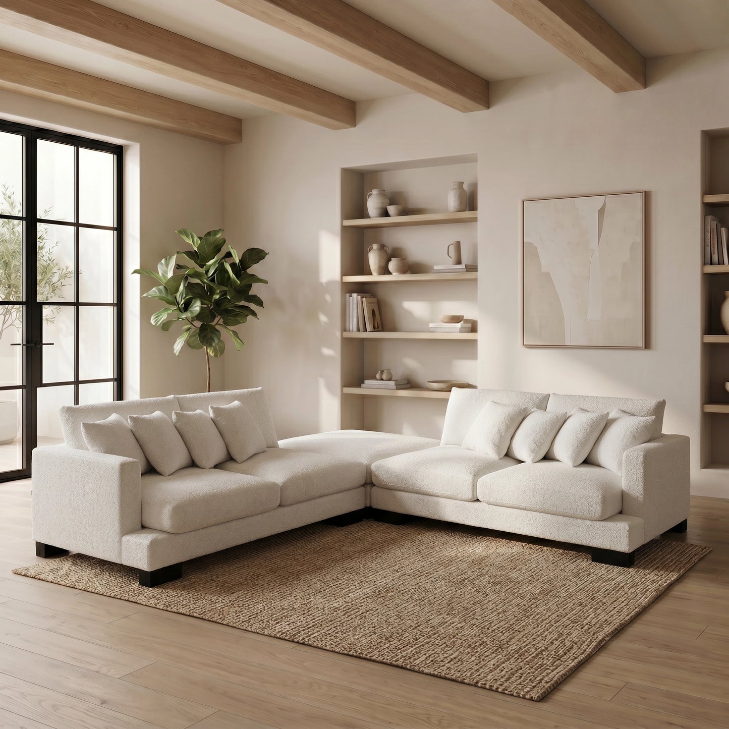 Manhattan 4 Seater Massive Lounge Suite with Ottoman