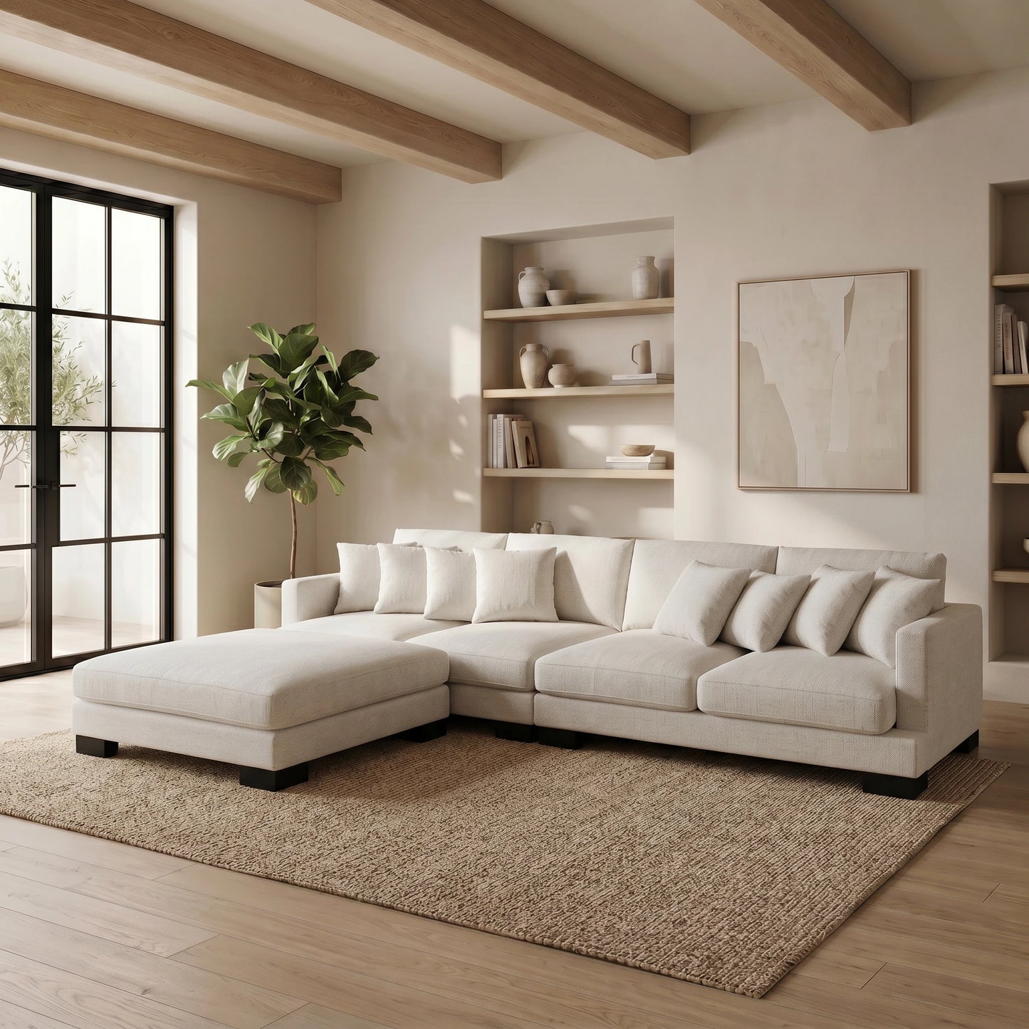 Manhattan 4 Seater Massive Lounge Suite with Ottoman