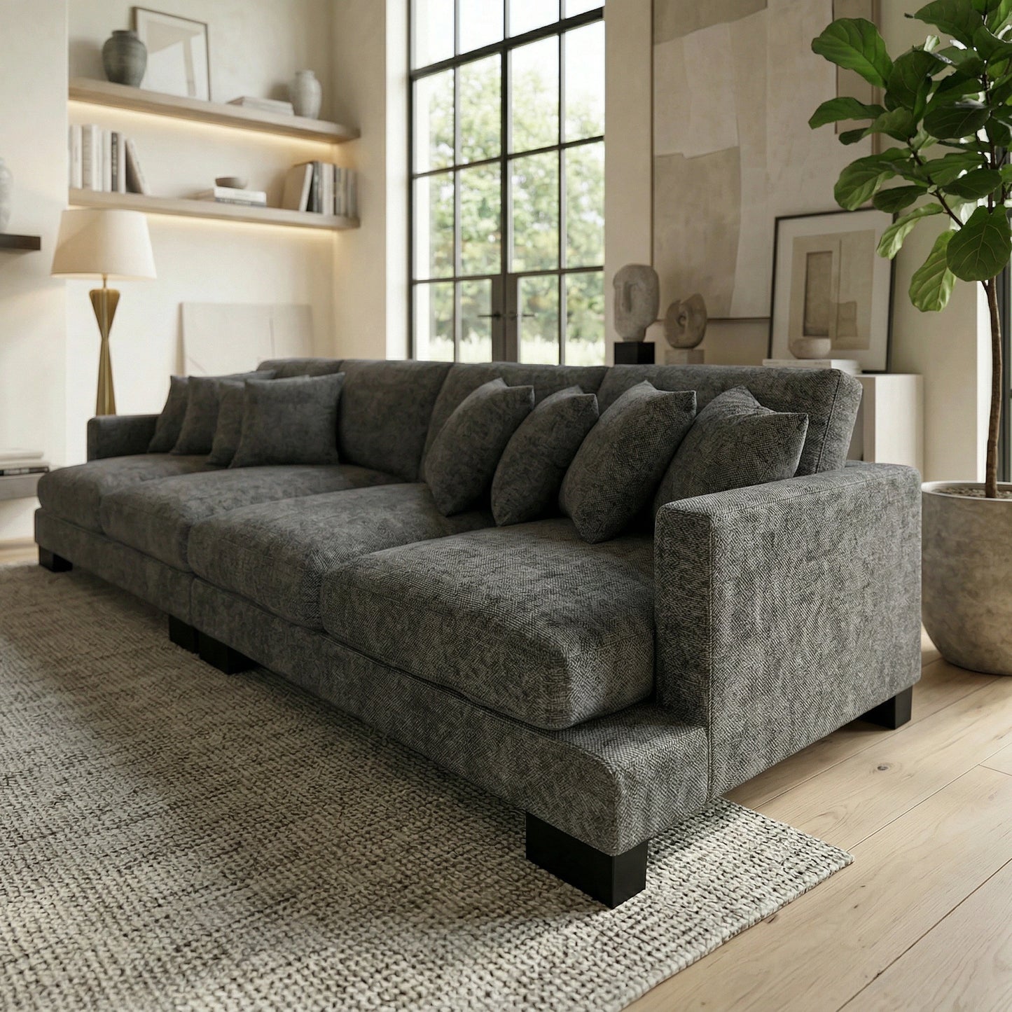 Manhattan 4 Seater Massive Lounge Suite with Ottoman