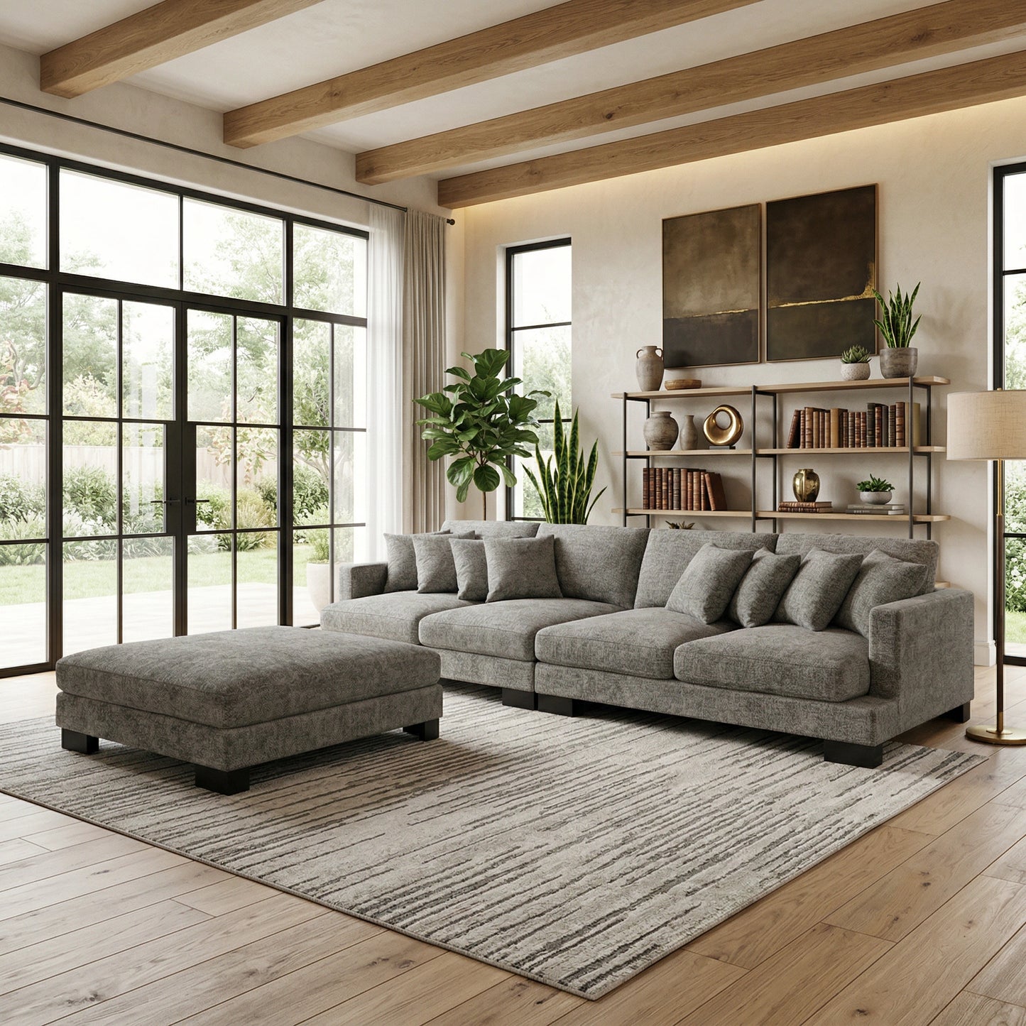 Manhattan 4 Seater Massive Lounge Suite with Ottoman