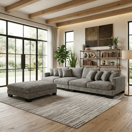 Manhattan 4 Seater Massive Lounge Suite with Ottoman