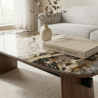 Moriko Patterned Ceramic Top Coffee Table