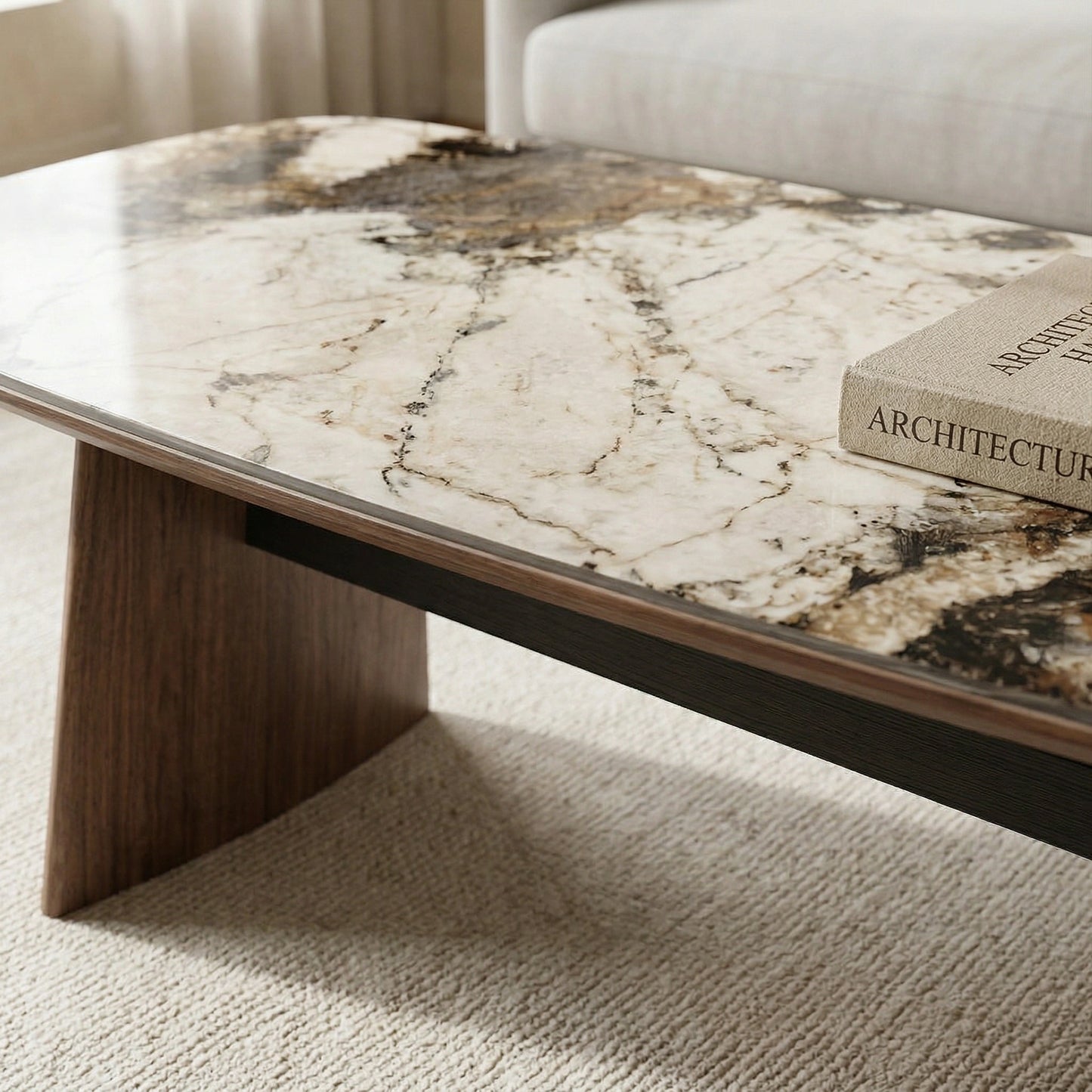 Moriko Patterned Ceramic Top Coffee Table