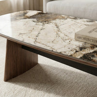 Moriko Patterned Ceramic Top Coffee Table
