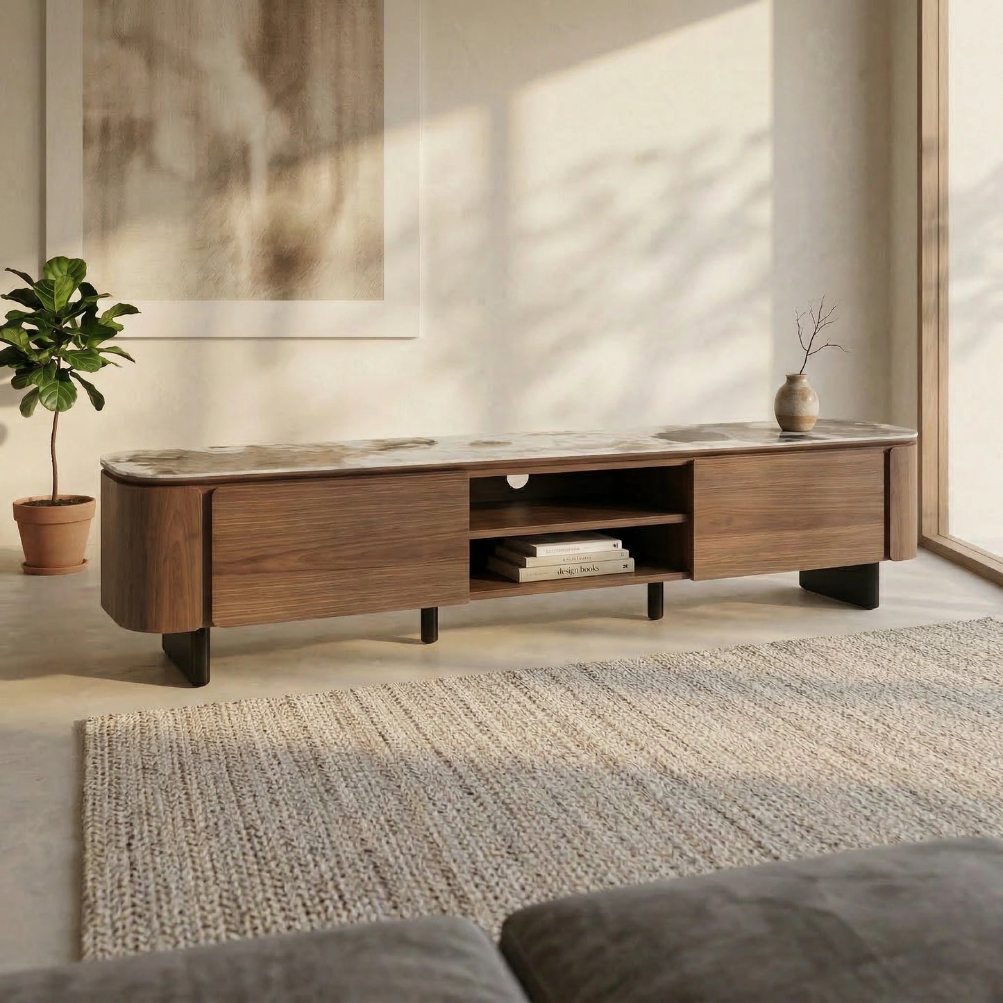 Moriko Patterned Ceramic Tv Unit