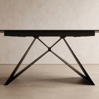 Otto Italian Matte Ceramic Extendable Dining Table