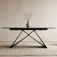 Otto Italian Matte Ceramic Extendable Dining Table