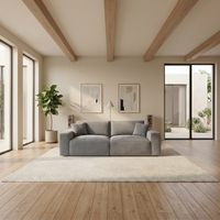 Riva 2 Seater Sofa-Goose Feather-Fabric-Deep Seat