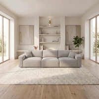 Riva 3 Seater Sofa-Goose Feather-Fabric-Deep Seat