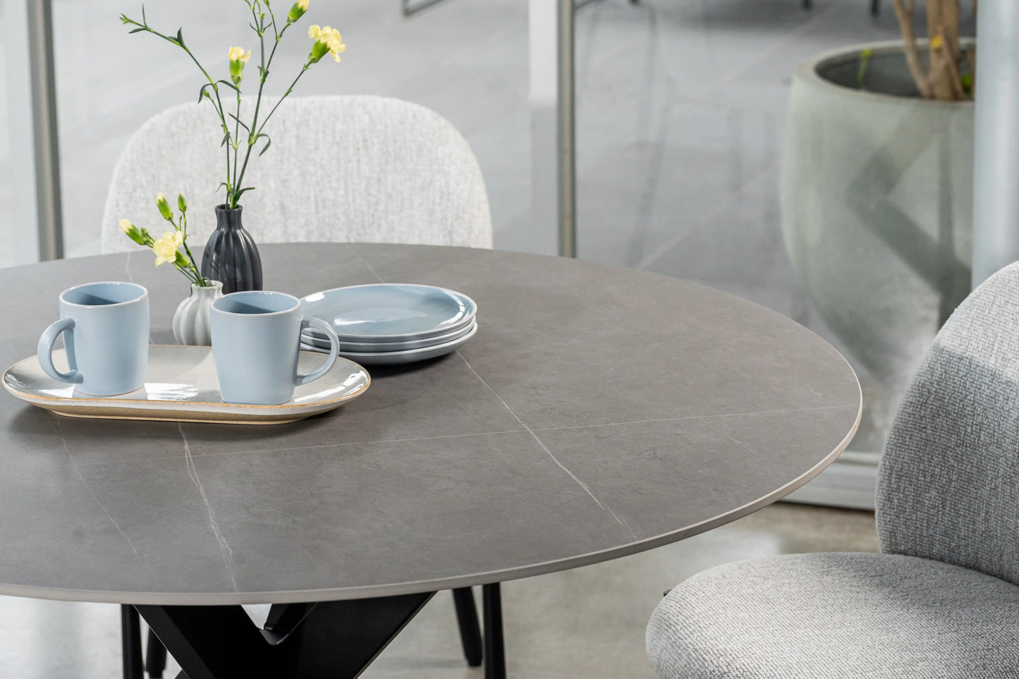Venice Ceramic Round Dining Table