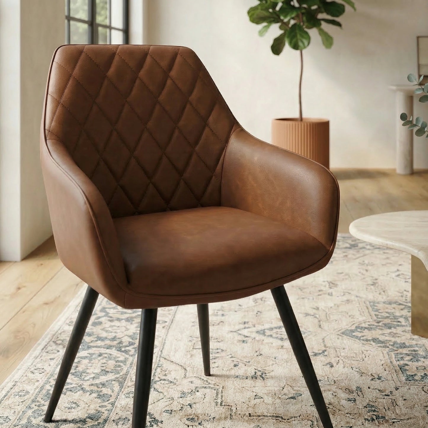 Zeus Leather Dining Chair