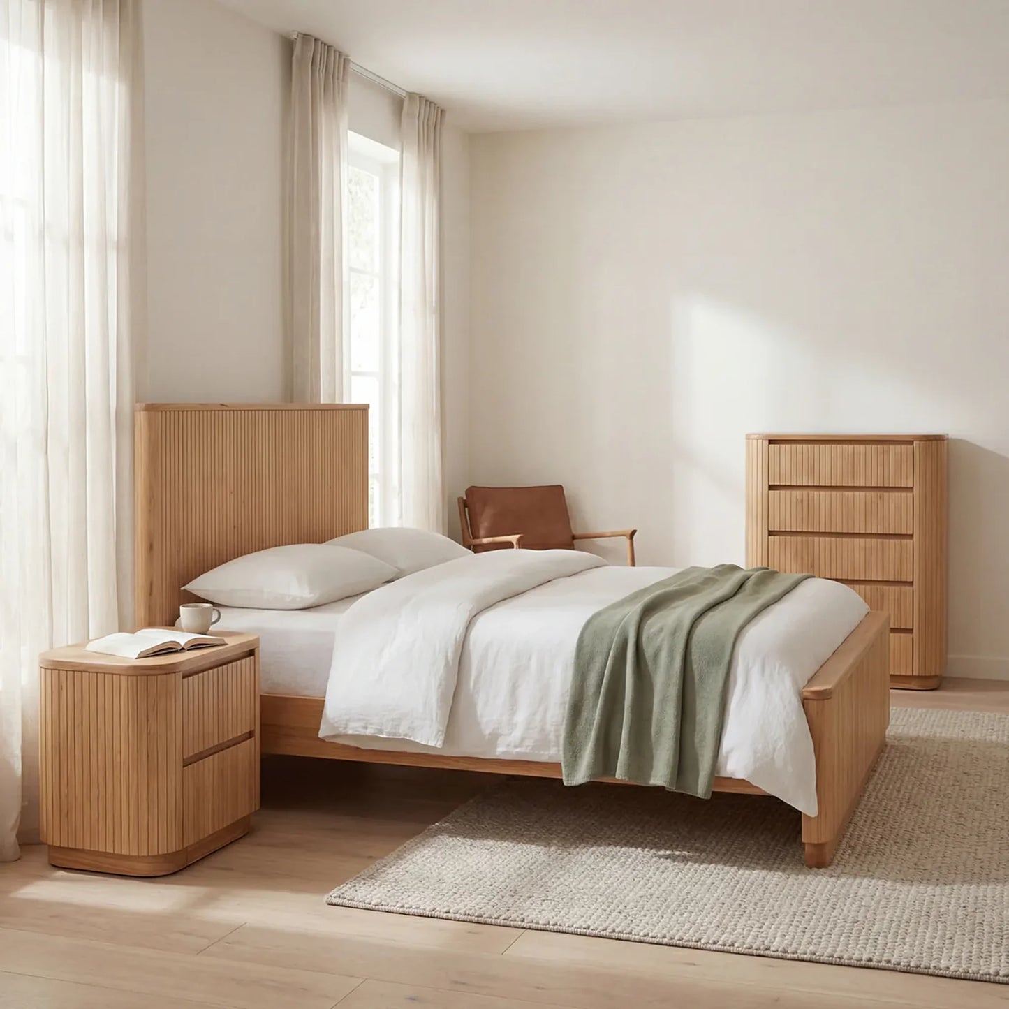 Adsila Messmate Timber Bed Frame Natural