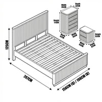 Adsila Messmate Timber Bed Frame Natural