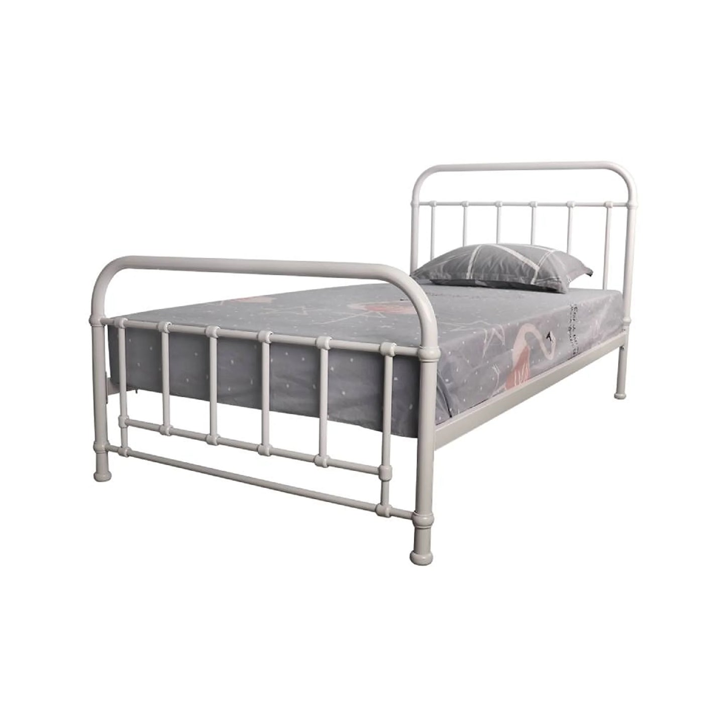 Akira Metal Bed Frame White