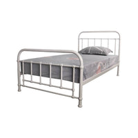 Akira Metal Bed Frame White
