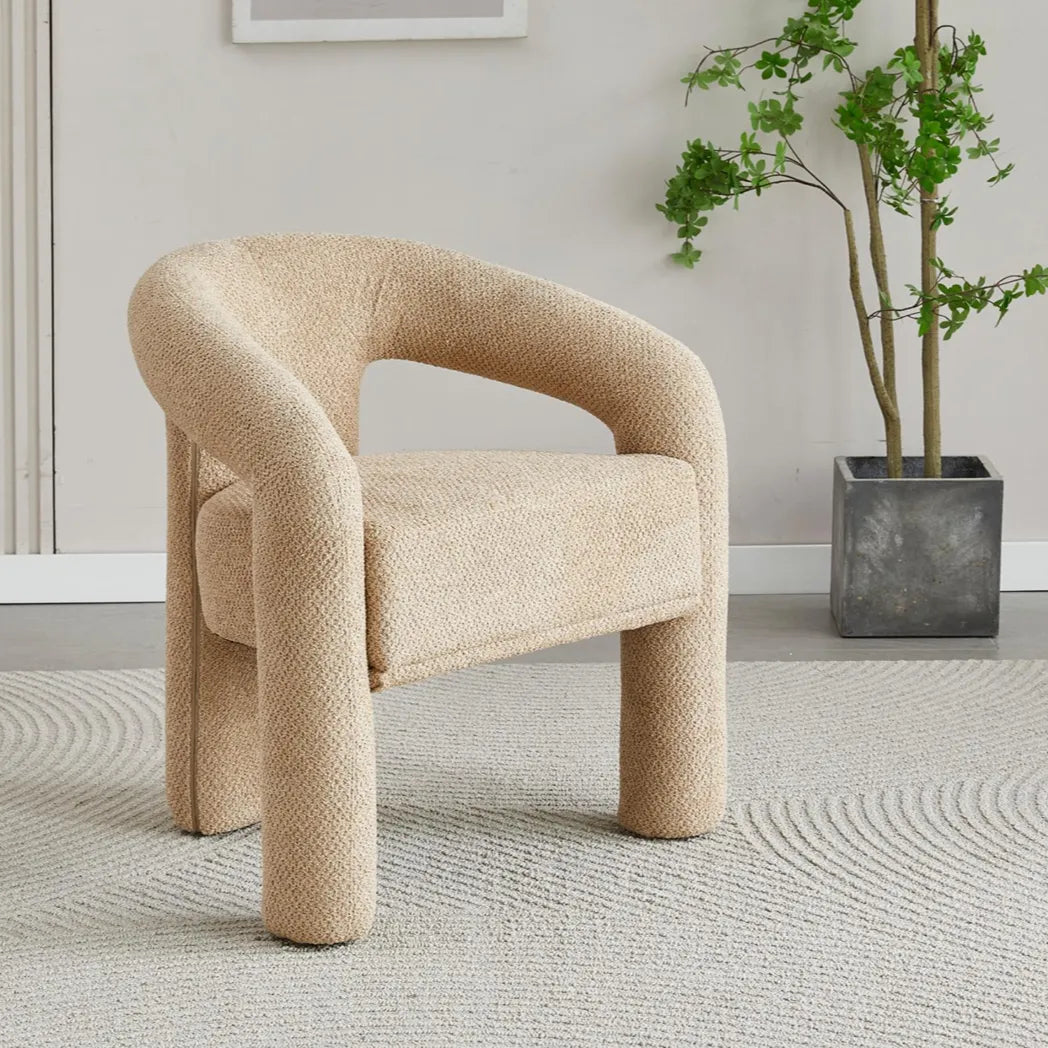 Alba Chenille Dining Chair in Sand