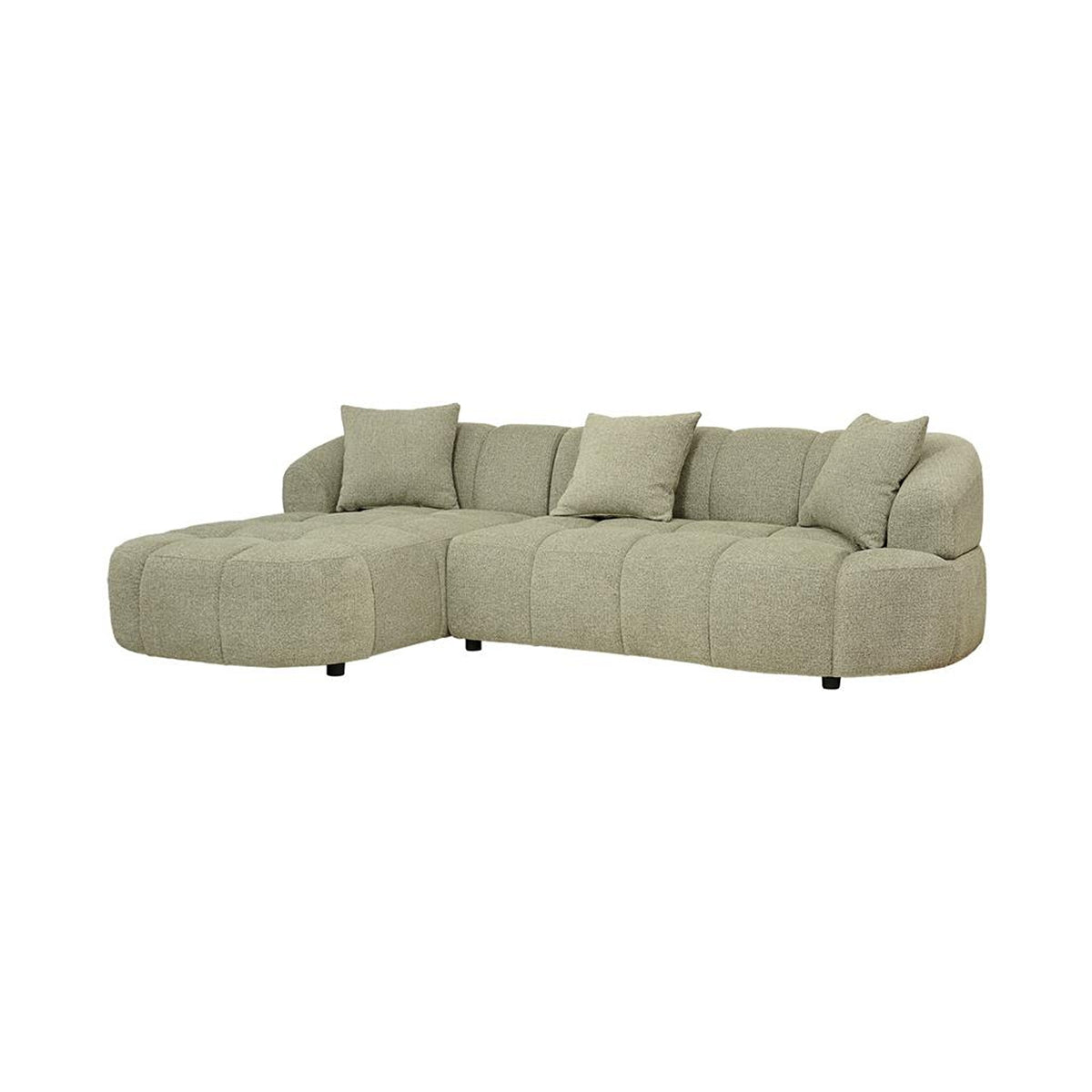Alberta 3 Seater Chaise Lounge Suite - Pistachio