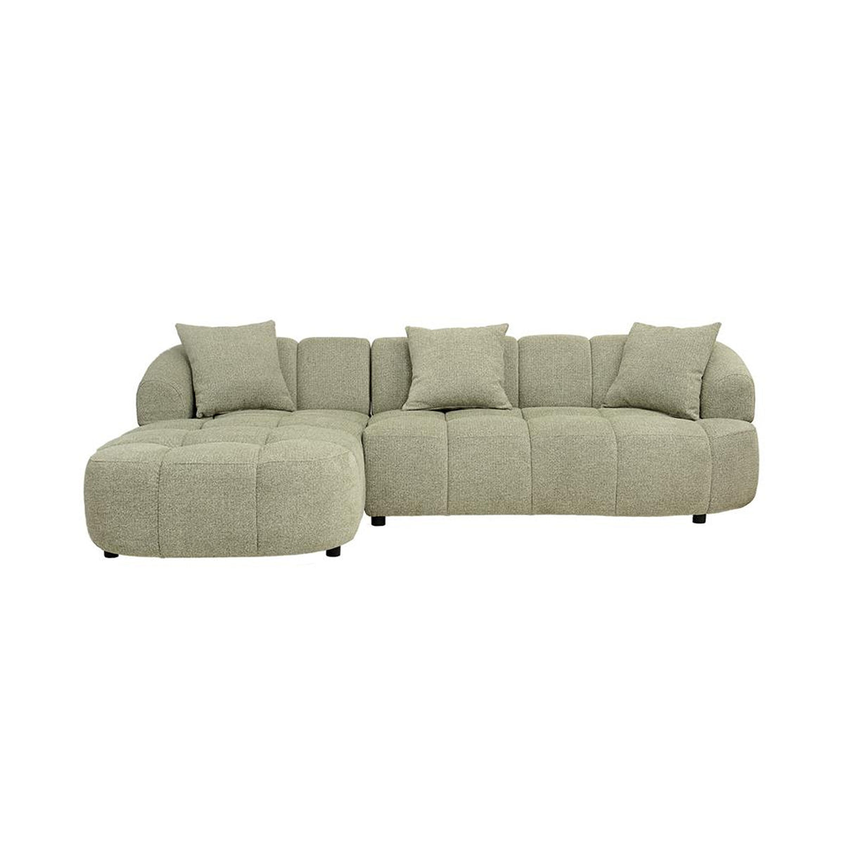 Alberta 3 Seater Chaise Lounge Suite - Pistachio