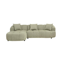 Alberta 3 Seater Chaise Lounge Suite - Pistachio