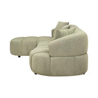 Alberta 3 Seater Chaise Lounge Suite - Pistachio