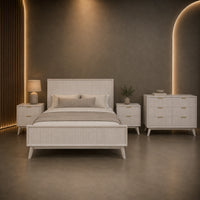 Alena 6 Drawers Timber Dresser White