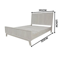Alena Acacia Timber Bed Frame White