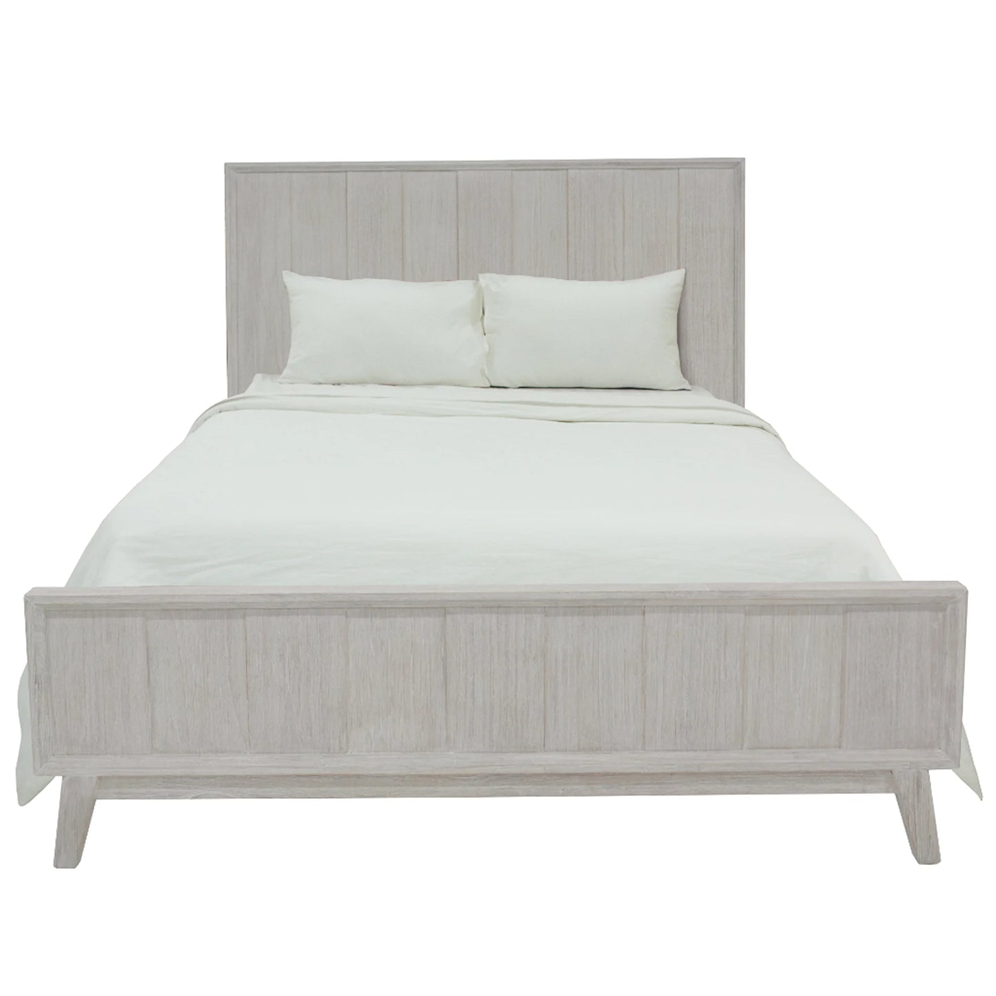 Alena Acacia Timber Bed Frame White