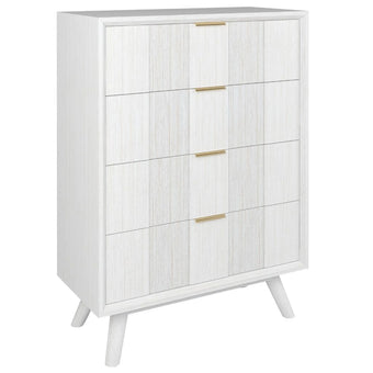 compare product Alena Timber 4 Drawers Tallboy White