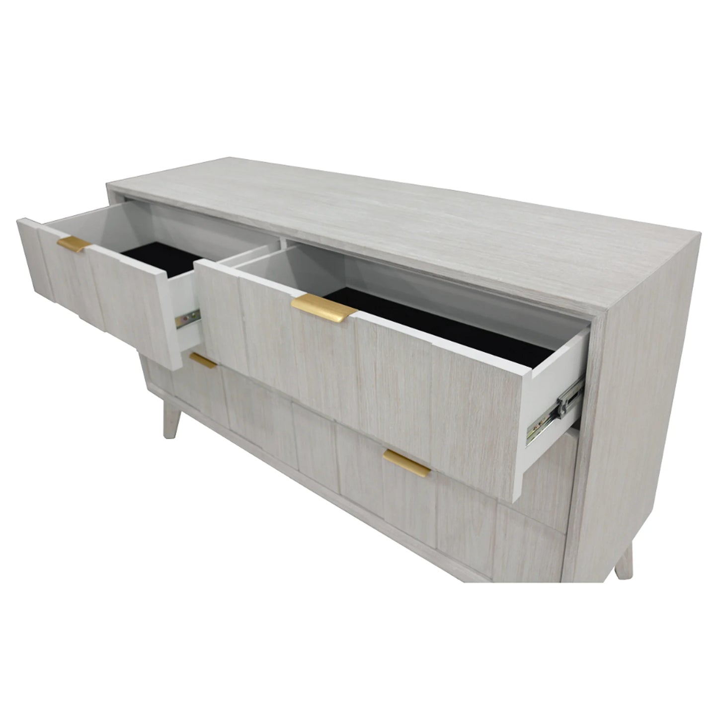 Alena 6 Drawers Timber Dresser White