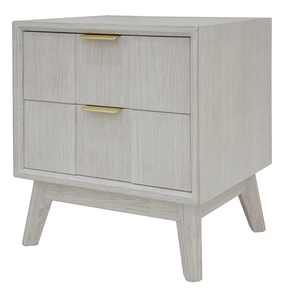 Alena 2 Drawer Timber Bedside Table