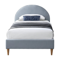 Alix Fabric Arch Headboard Bed Frame Blue