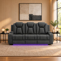 Arena 3 Seater Dual Motor Electric Recliner - Charcoal