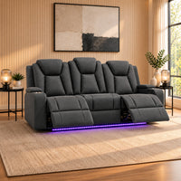 Arena 3 Seater Dual Motor Electric Recliner - Charcoal