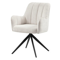 Asti Swivel Dining Chair in Ivory
