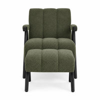 Atlas Fabric Armchair with Stool