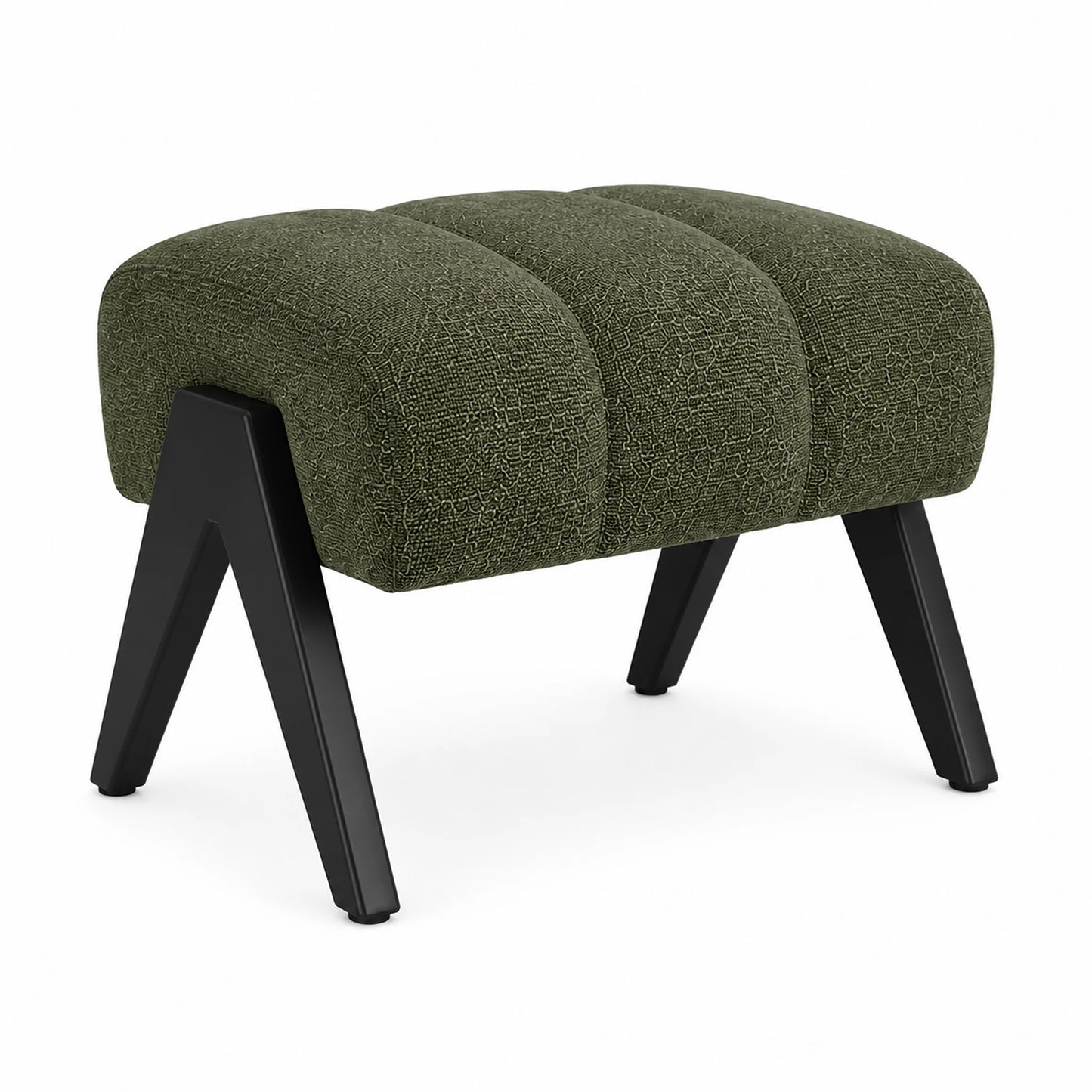 Atlas Fabric Armchair with Stool
