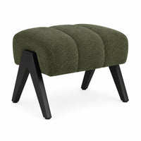 Atlas Fabric Armchair with Stool