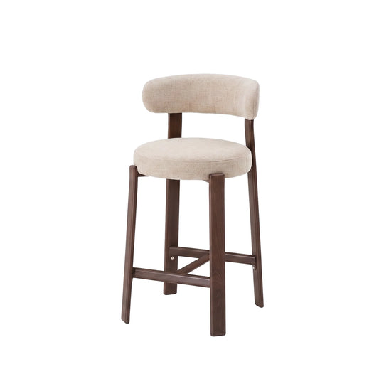 Avila Chenille Bar Stool - Walnut-Look Frame