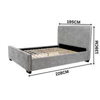 Betty Deluxe Fabric Bed Frame Grey