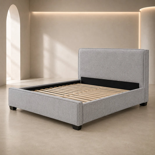 Betty Grey Fabric Bed Frame - KING