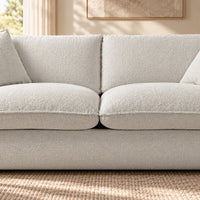Bradman 3+2+Ottoman Duck Feather Lounge Suite - Snow