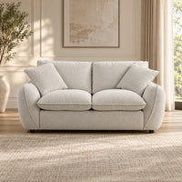 Bradman 3+2+Ottoman Duck Feather Lounge Suite - Snow